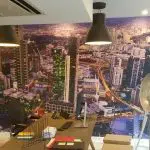 Office wall covering, mural